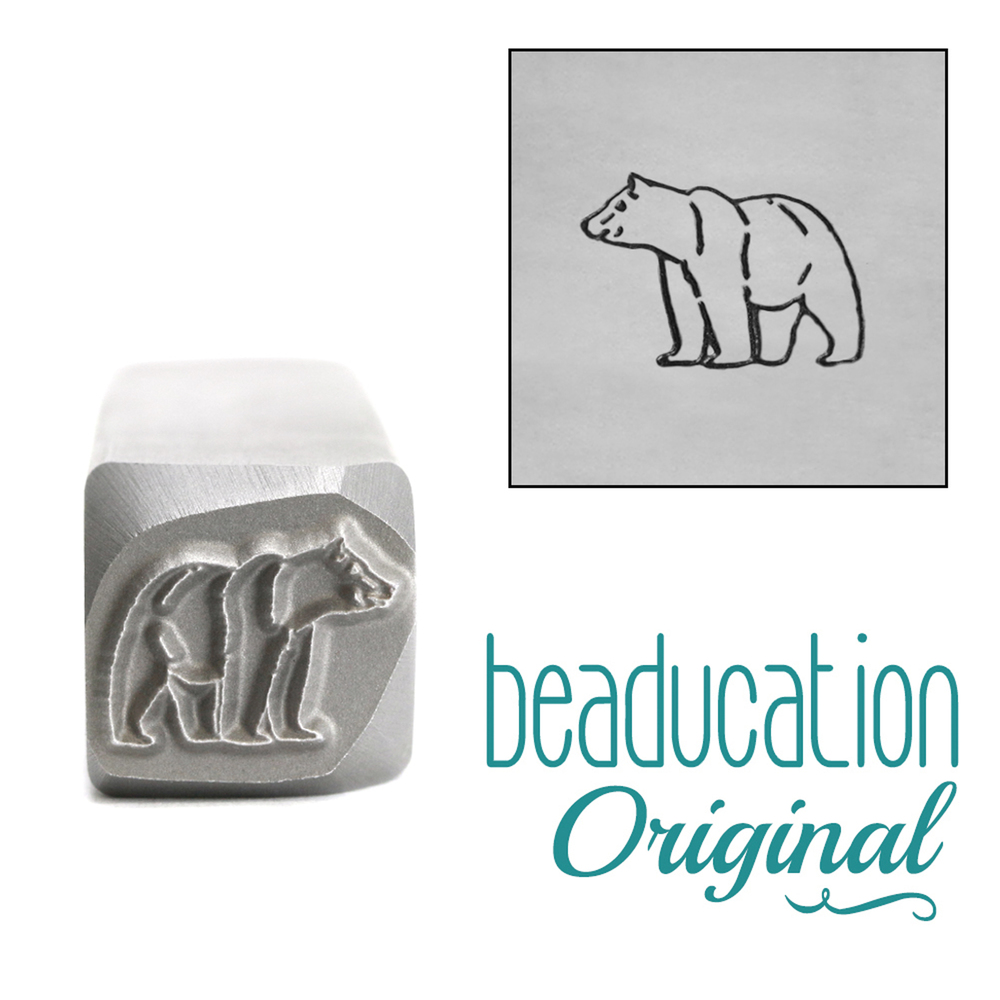 Metal Stamping Tools Mama or Papa Bear Metal Design Stamp, 11mm - Beaducation Original